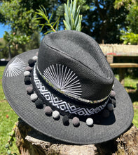 Load image into Gallery viewer, Croatian Sunray Panama Hat [black]
