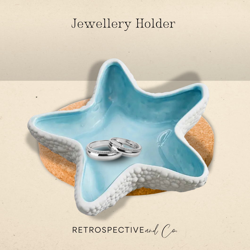 Starfish Jewellery Ring Holder [White/Blue]