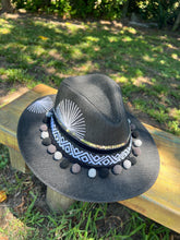 Load image into Gallery viewer, Croatian Sunray Panama Hat [black]
