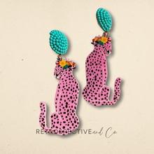 Load image into Gallery viewer, Jungle Leopard Drop earrings [Pink]
