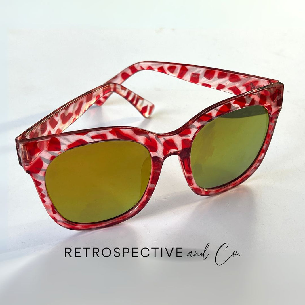 Thelma Leopard Sunglasses [Red]