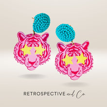 Load image into Gallery viewer, Jungle Tiger Drop earrings [Pink]
