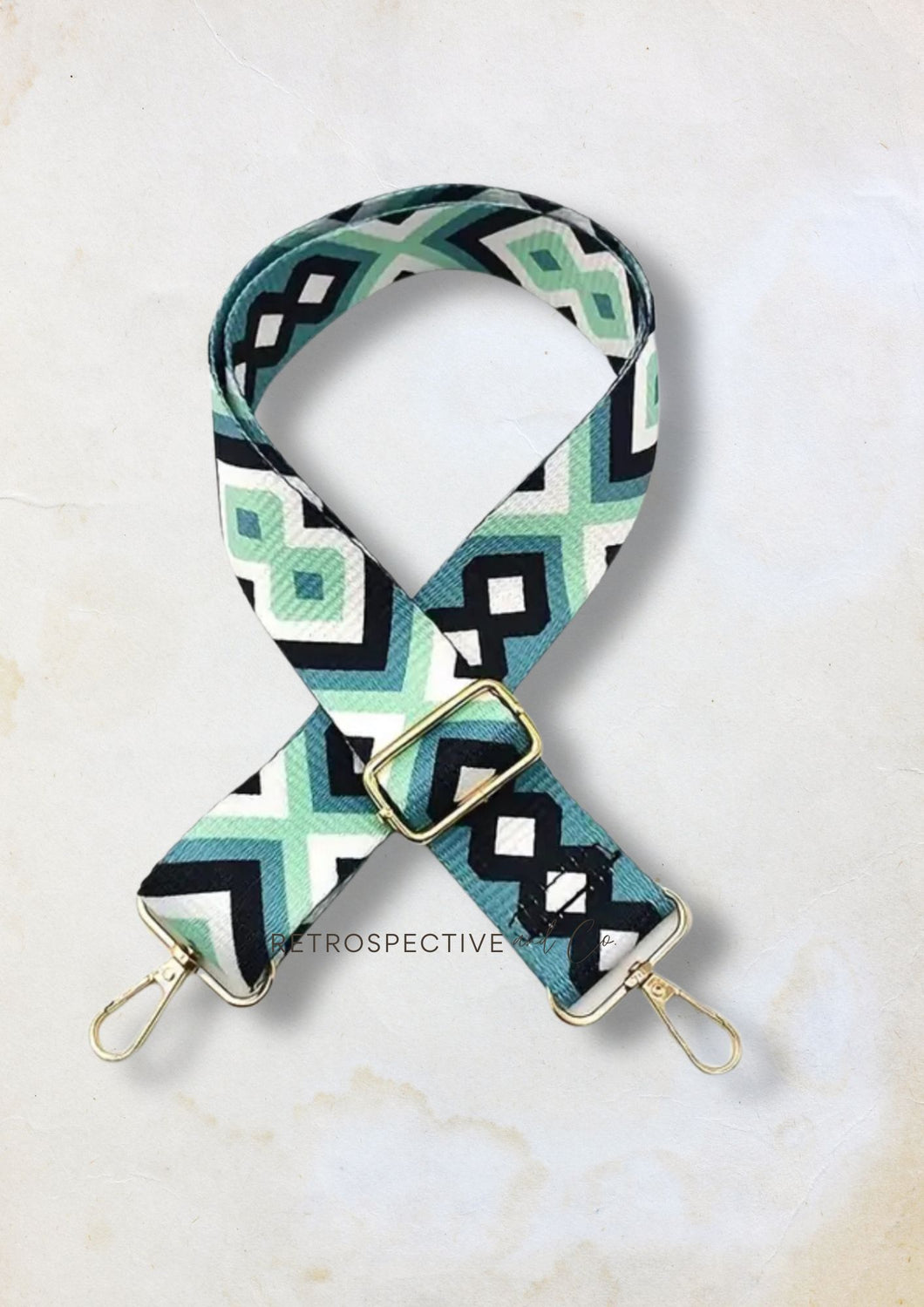 Aztec Bag strap [teal/black/white]