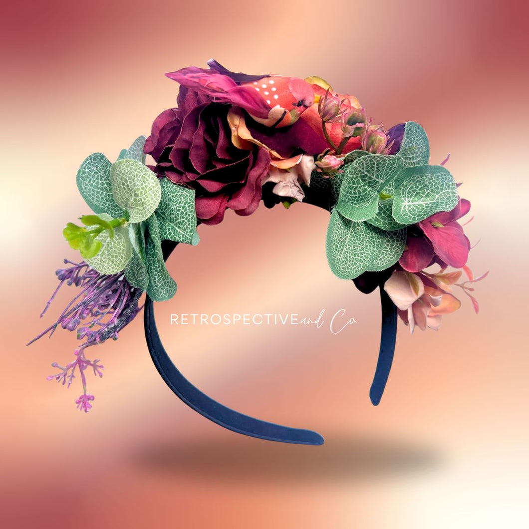 Branwen Gothic Asymetric Flower Crown