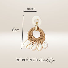 Load image into Gallery viewer, Myan Beach Rattan Earrings [Natural]
