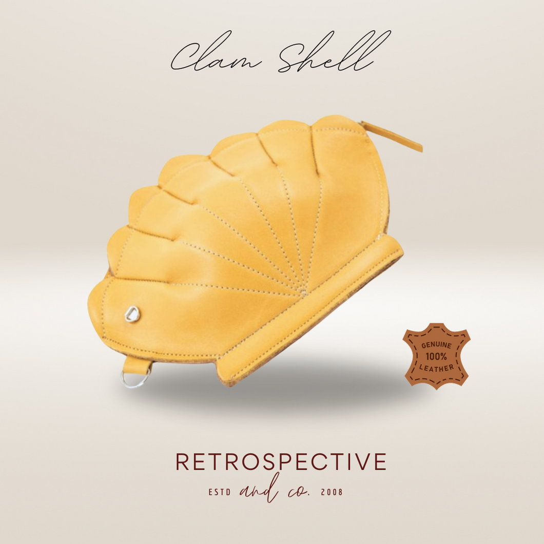 Clam handbag [mustard]