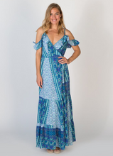 Load image into Gallery viewer, Svana Maxi Frill Dress [Blues]

